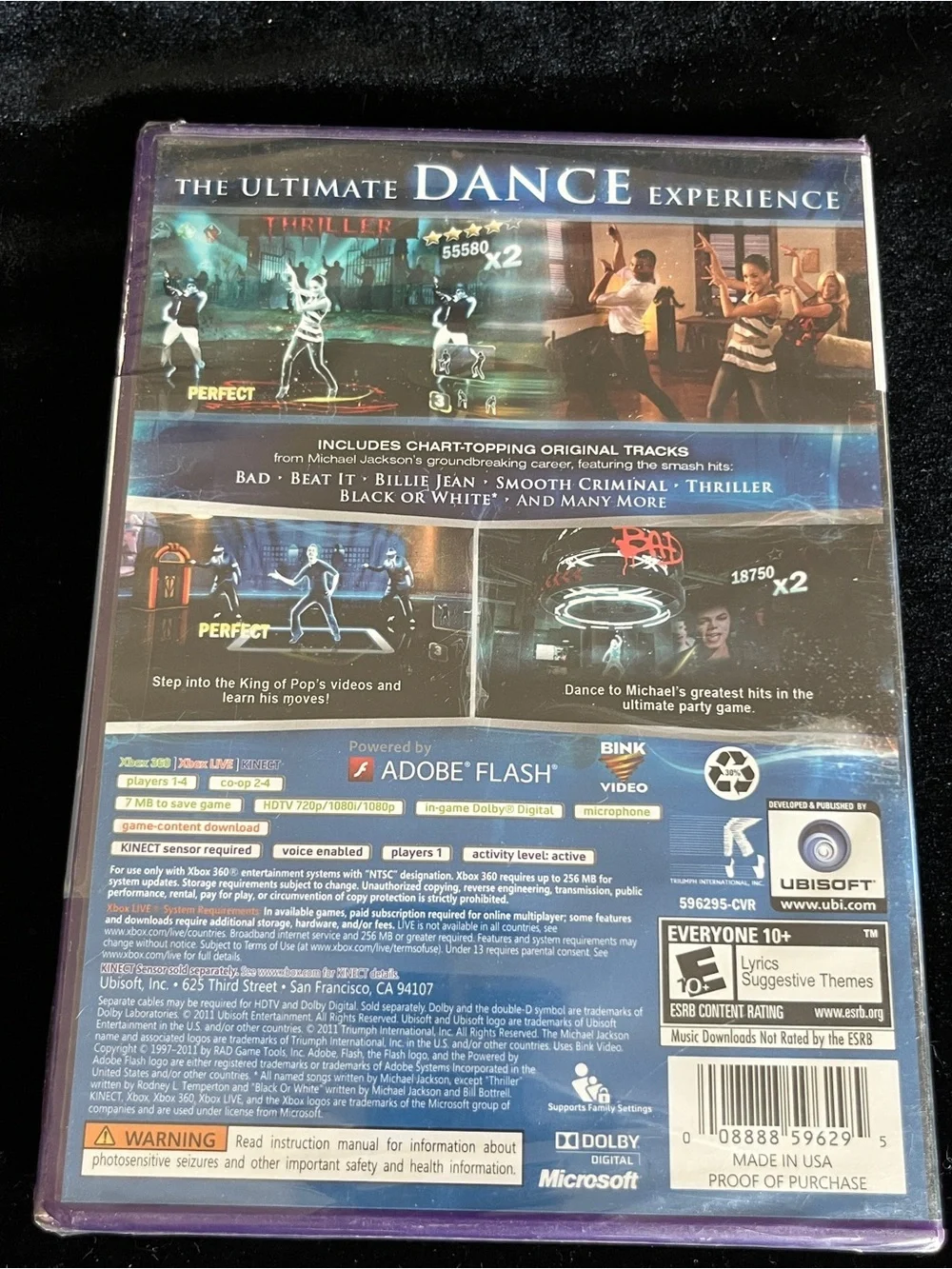 Michael Jackson: The Experience Microsoft Xbox 360 KINECT 2011 Complete SEALED